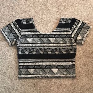 American apparel patterned crop top